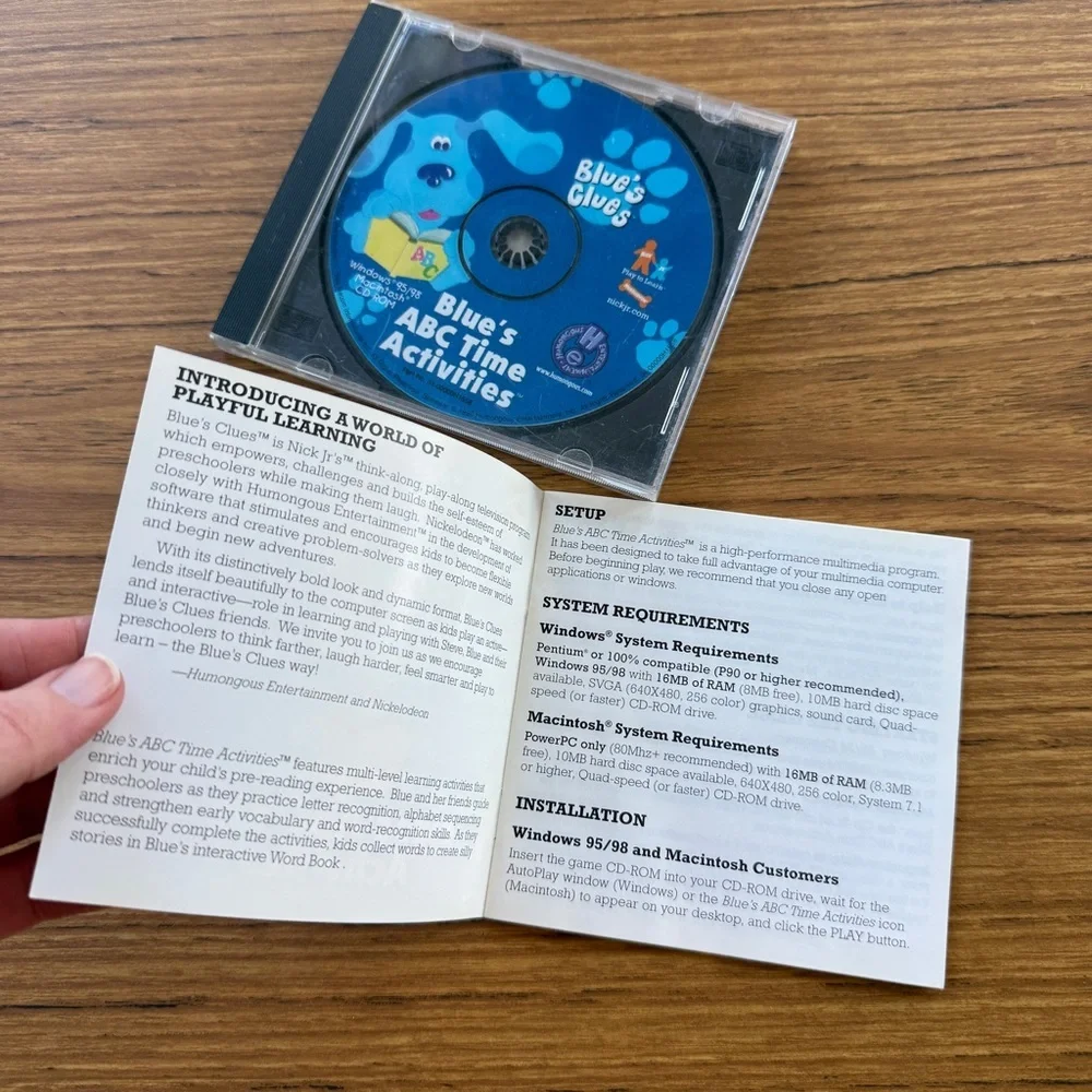 Vintage Blue’s Clues ABC Time Activities CD-ROM 1998 - Picture 5 of 7